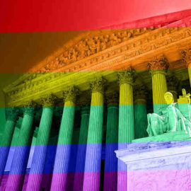 lincoln memorial in rainbow colors