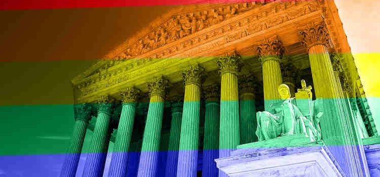 lincoln memorial in rainbow colors